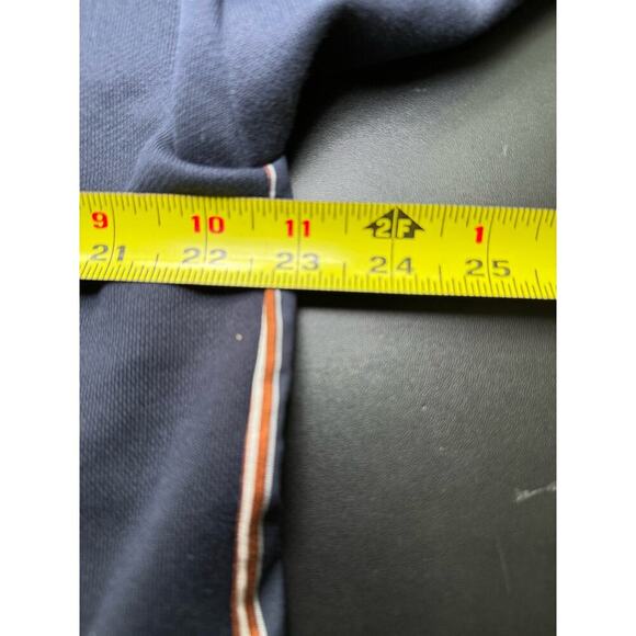 Jason Wu Crewneck Combo Striped Button Down Sweatshirt Navy Red Size Large - Picture 11 of 12